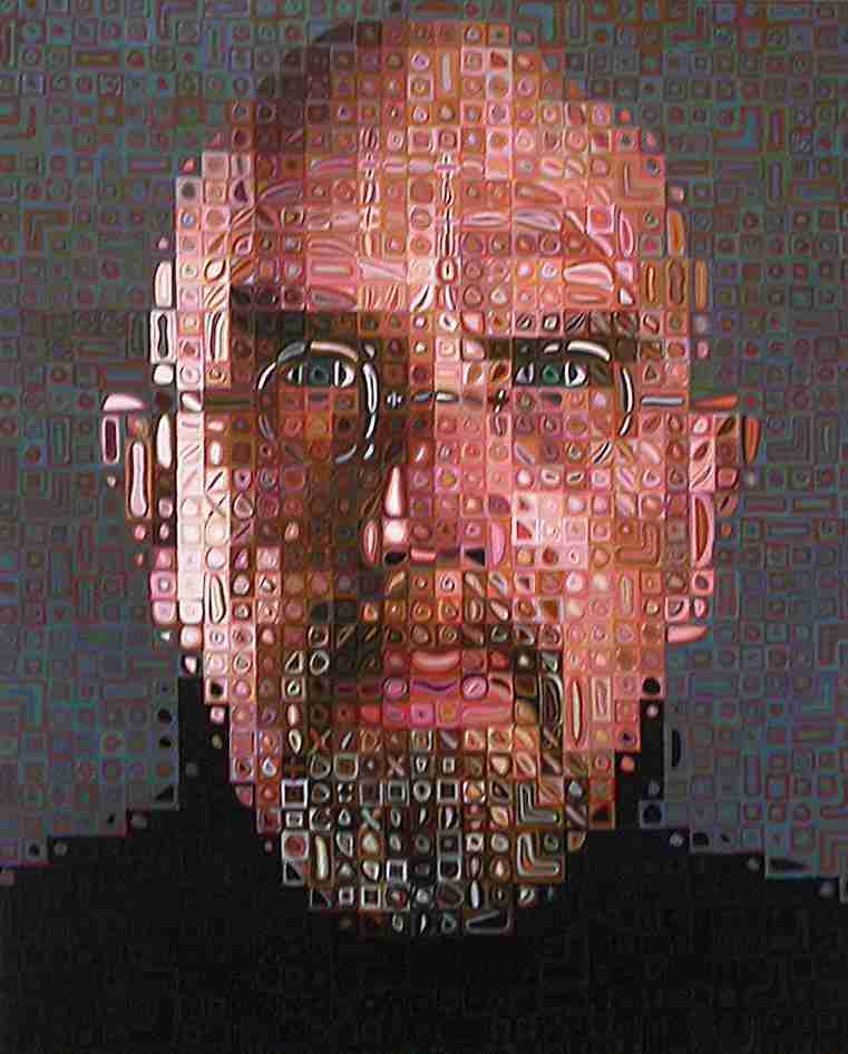Chuck Close Self-Portrait Photorealism and contemporary art of the 1970s