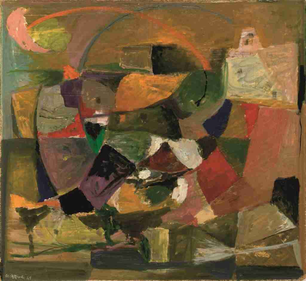 Ugo Attardi - All'alba all'isola delle Femmine (At dawn on the Island of the Females) 1949