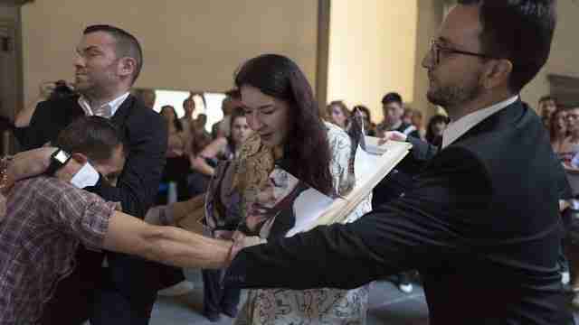 Vaclav Pisvejc and Marina Abramović in Florence