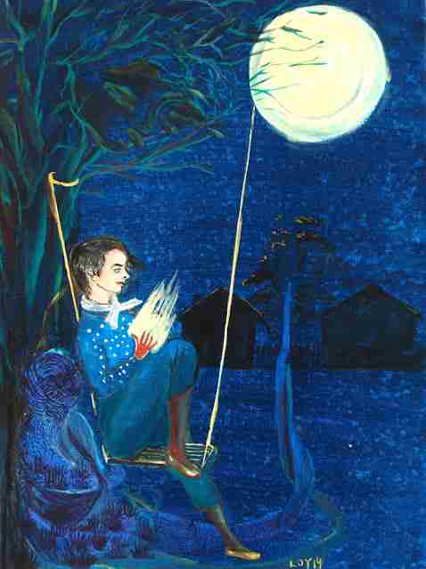 Rosa Loy, Sophies Moon Night, dreamlike symbolic painting
