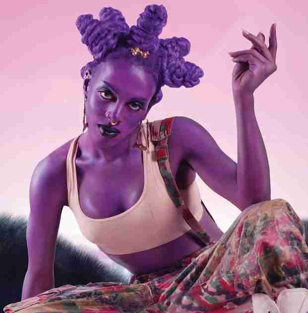 Juliana Huxtable, Untitled (Psychosocial Stuntin') Juliana Huxtable, Untitled Psychosocial Stuntin, post-internet work exploring Blackness, gender, queer identity and digital self-representation