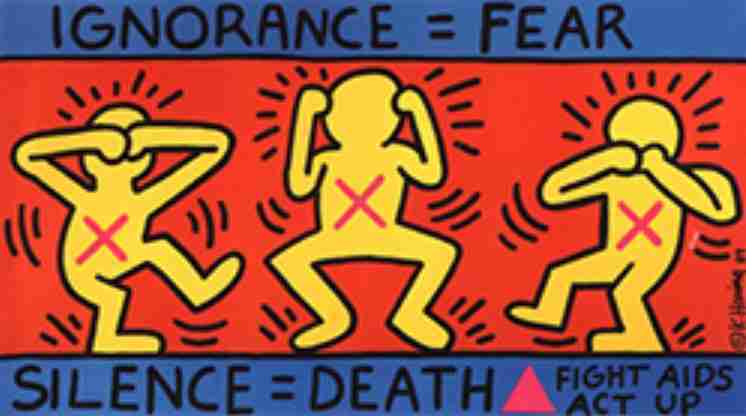 Keith Haring - Ignorance = Fear Silence = Death