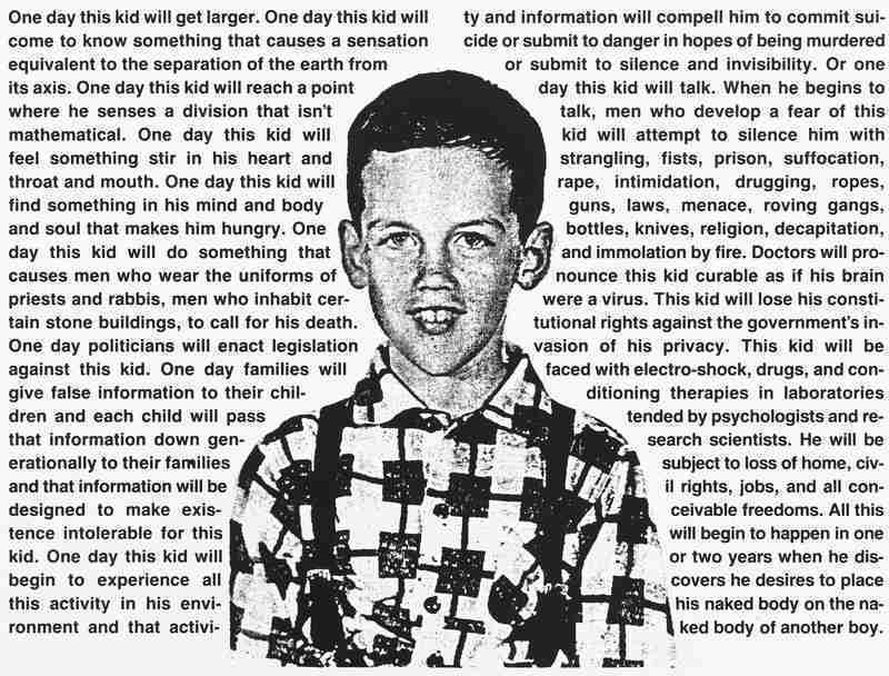 David Wojnarowicz - Untitled (One Day This Kid…)