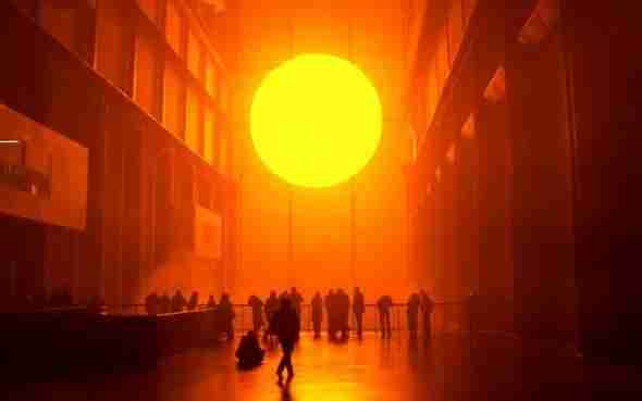 Olafur Eliasson, The Weather Project, 2003 Olafur Eliasson The Weather Project 2003 immersive installation contemporary art 2000s Tate Modern
