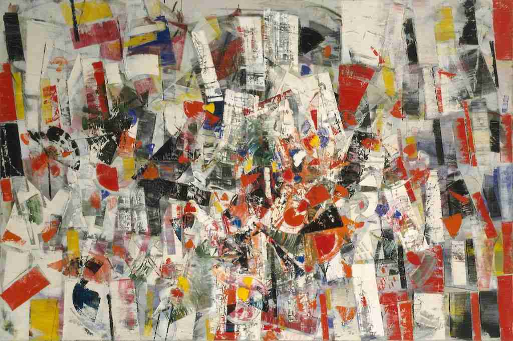 Tancredi Parmeggiani, Untitled (Composition), 1955. Oil and tempera on canvas, 129.5 × 195.7 cm. Peggy Guggenheim Collection, Venice. Tancredi Parmeggiani, Untitled (Composition), 1955. Oil and tempera on canvas, 129.5 × 195.7 cm. Peggy Guggenheim Collection, Venice.